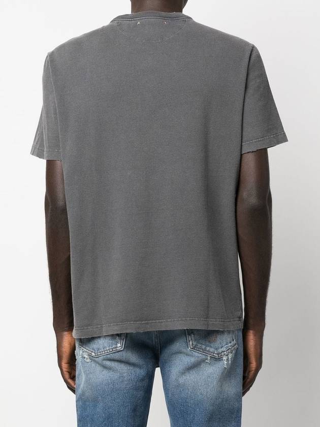 Golden Lettering Cotton Short Sleeve T-Shirt Grey - GOLDEN GOOSE - BALAAN 8