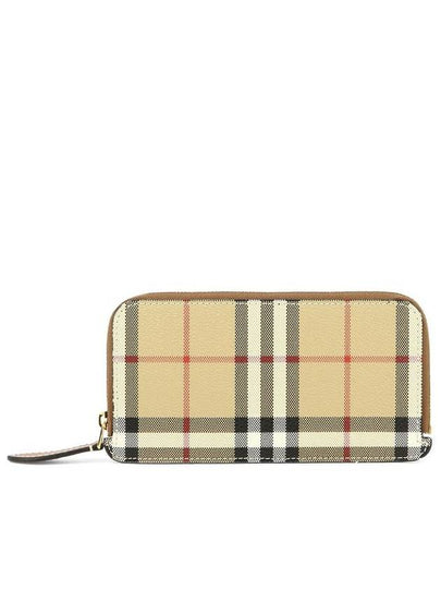 Check Zipper Long Wallet Beige - BURBERRY - BALAAN 2