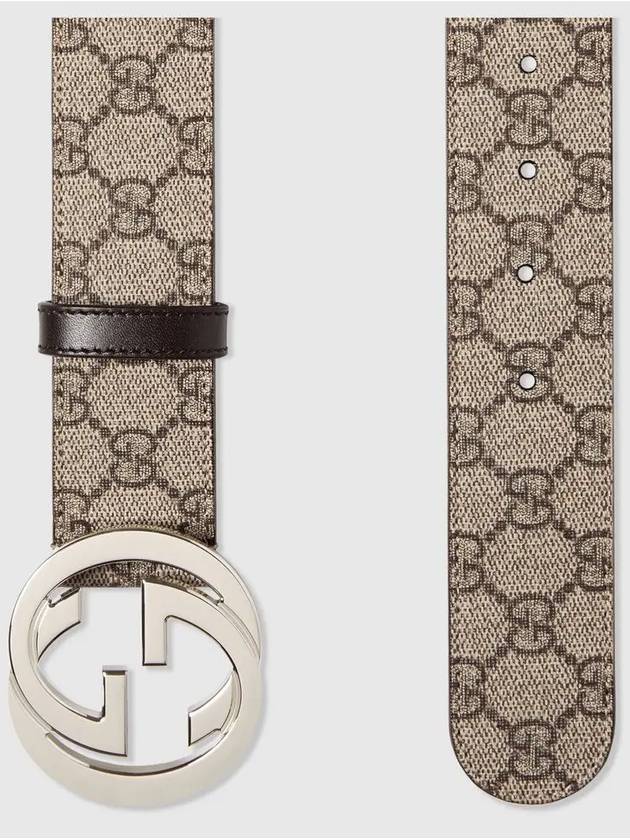 Interlocking GG Buckle Supreme Belt Beige - GUCCI - BALAAN 2