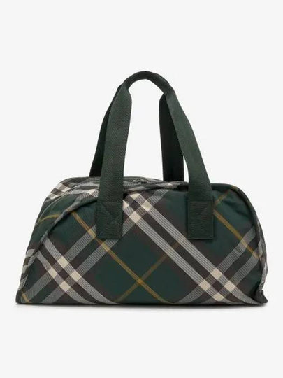 Shield Check Pattern Medium Duffel Bag Green - BURBERRY - BALAAN 2