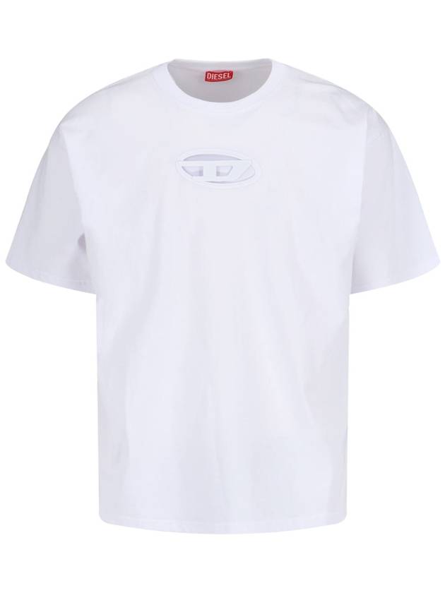 T Boxt OD Logo Cutout Short Sleeve T-Shirt White - DIESEL - BALAAN 2