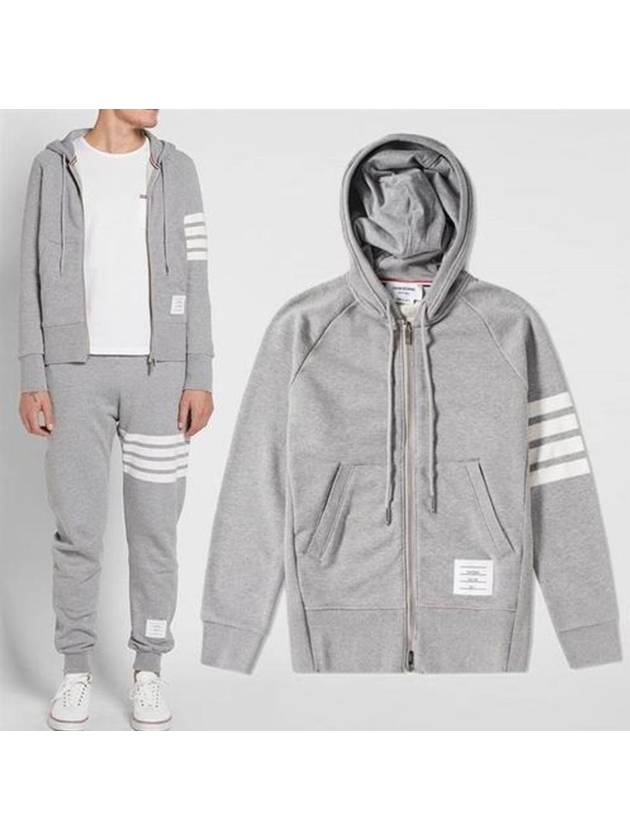 diagonal hood zip up gray 5 - THOM BROWNE - BALAAN 8