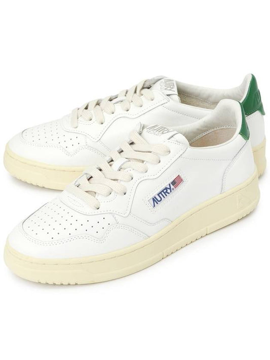 Medalist Green Tab Leather Low Top Sneakers White - AUTRY - BALAAN 2