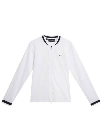 Women's Leonor Mid Layer Golf Zip-Up Jacket White - J.LINDEBERG - BALAAN 2