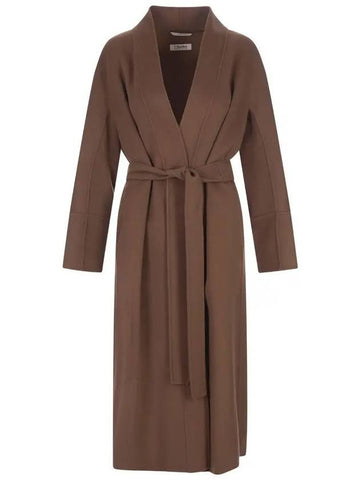 CALLA Belted Wool Coat Brown 2390160839 095 - MAX MARA - BALAAN 1