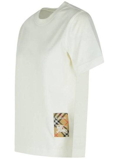 Burberry White Cotton T-Shirt - BURBERRY - BALAAN 2