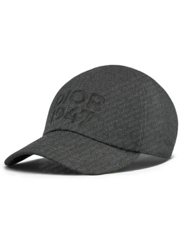 1947 Wool Ball Cap Anthracite Grey - DIOR - BALAAN 4