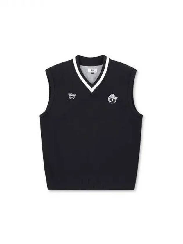 Golf Men s Bucket Y V Neck Knit Vest WMWAA24601BKX Domestic Product GQ0Z24073160434 - WAAC - BALAAN 1