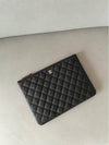 Medium Classic Clutch Bag Caviar Leather & Silver Black - CHANEL - BALAAN 10