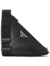 Triangle Logo Cross Bag Black - PRADA - BALAAN 2