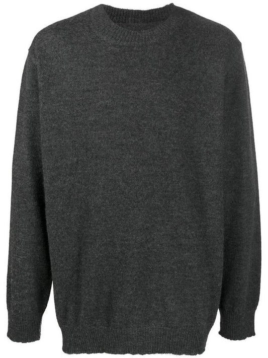 Signature Stitch Crew Neck Wool Alpaca Knit Top Grey - MAISON MARGIELA - BALAAN 2