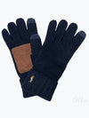 Signature Pony Merino Wool Touchscreen Gloves Navy - POLO RALPH LAUREN - BALAAN 2