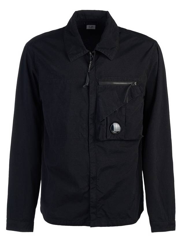 Tylon P Lens Overshirt Zip Up Jacket Black - CP COMPANY - BALAAN 2