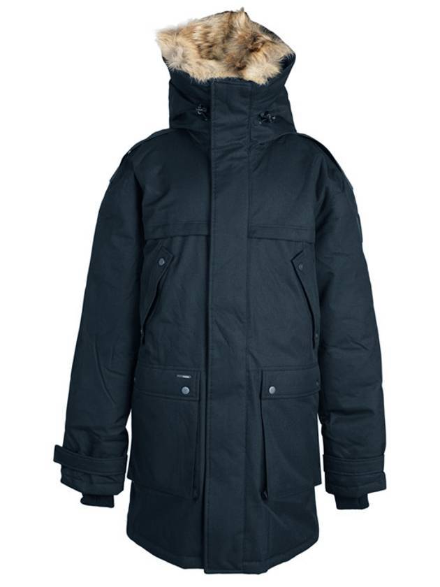 Men's Yatesy Fur Long Padded Parka Navy - NOBIS - BALAAN 1