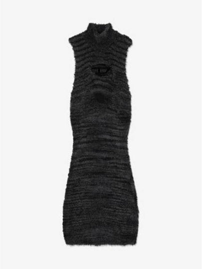 M Leros High Neck Sleeveless Short Dress Black - DIESEL - BALAAN 2