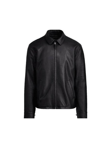 Maxwell Pony Logo Leather Jacket Black - POLO RALPH LAUREN - BALAAN 1