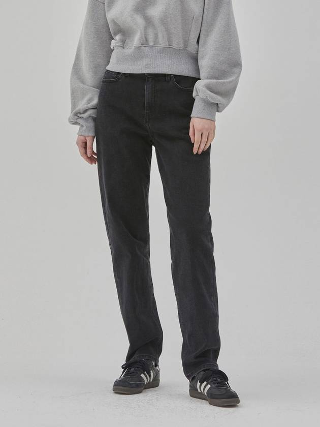 RYUL+WAI: Denim Brushed Tapered Pants Black - RYUL+WAI: - BALAAN 2