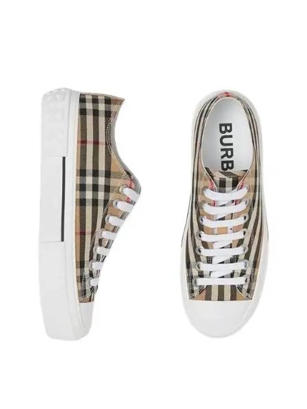 Vintage Check Cotton Sneakers Archive Beige - BURBERRY - BALAAN 2