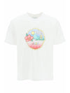 Fleur Crew Neck Short Sleeve T-Shirt White - CASABLANCA - BALAAN 1