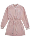 Windbreaker nylon half zip-up long sleeve dress PINK - MONBIRDIE GOLF - BALAAN 2