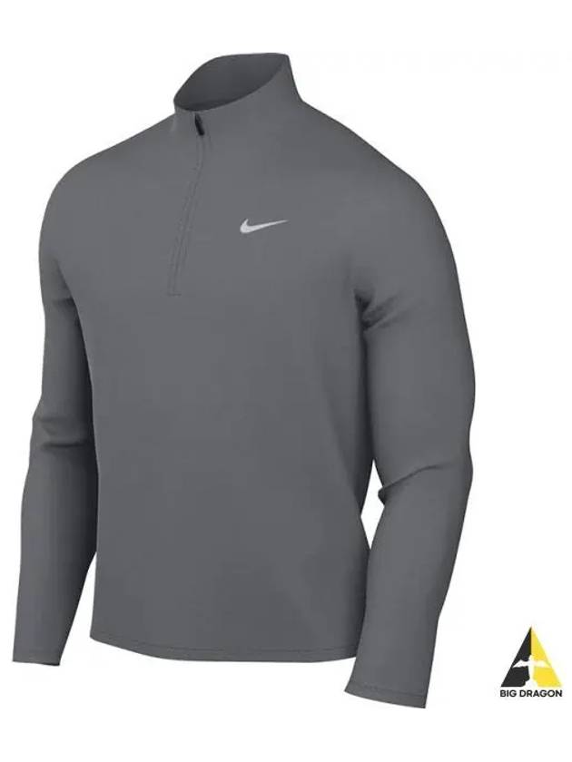 Men's Dry Fit Pacer Half Zip Long Sleeves T Shirt Grey - NIKE - BALAAN 2