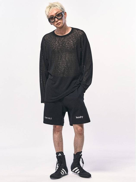 See-Through Long Sleeve T-Shirt Black - C WEAR BY THE GENIUS - BALAAN 2