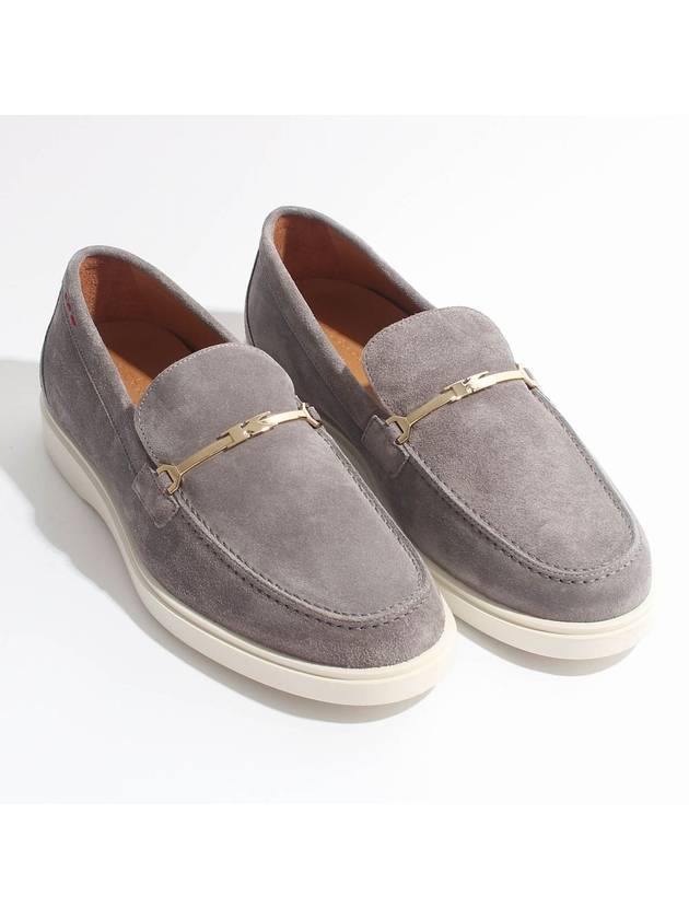 Suede Loafers Dark Gray USSA045 N0099 808 - KITON - BALAAN 1