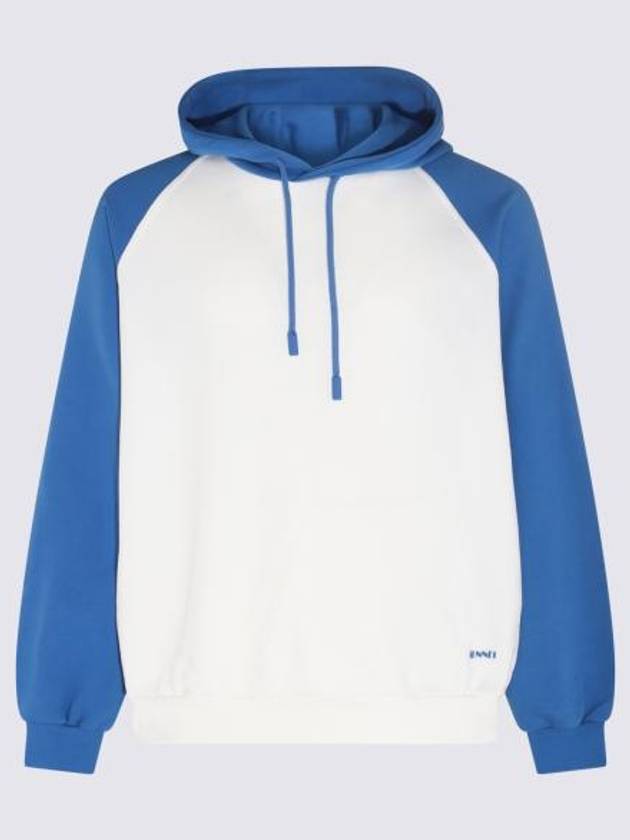 Color Block Drawstring Hoodie Dust Blue - SUNNEI - BALAAN 3