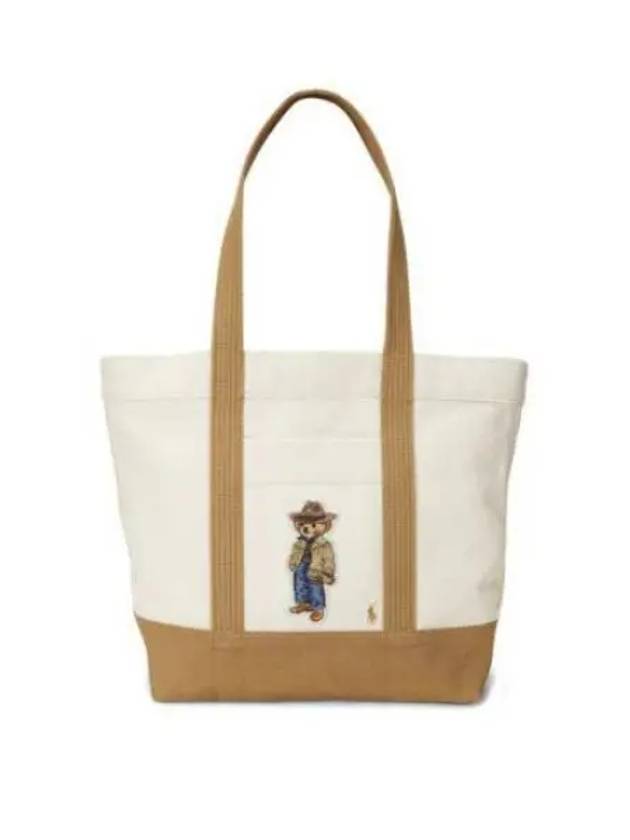 Bear Motif Tote Bag Beige - POLO RALPH LAUREN - BALAAN 2