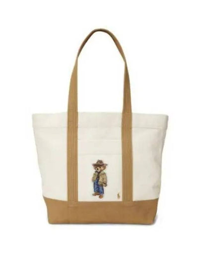 Bear Motif Tote Bag Beige - POLO RALPH LAUREN - BALAAN 2