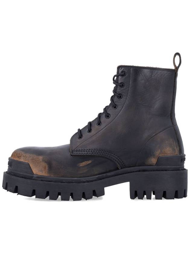 Strike Lace-Up Ankle Boots Brown Black - BALENCIAGA - BALAAN 4