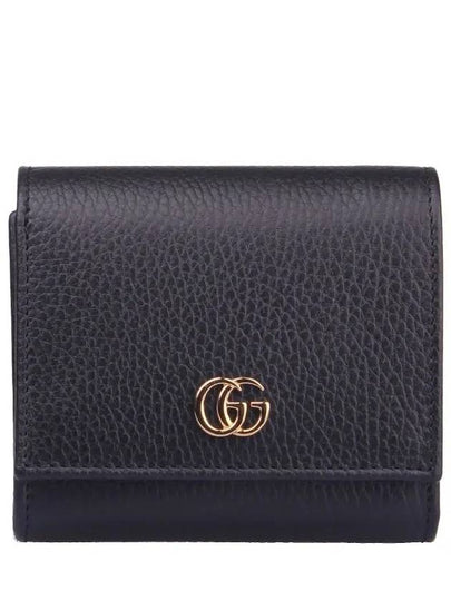 GG Marmont Leather Half Wallet Black - GUCCI - BALAAN 2