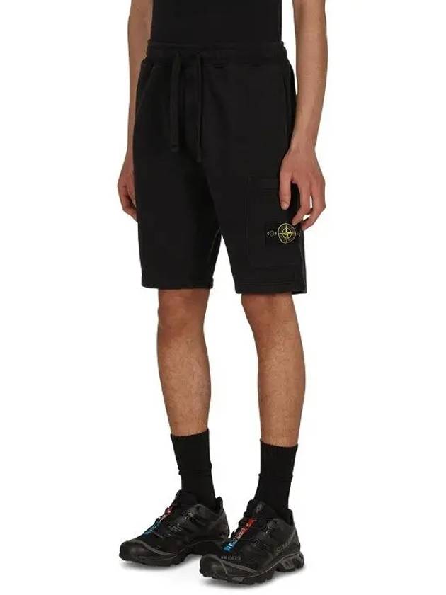 Men's Waffen Training Shorts Black - STONE ISLAND - BALAAN.