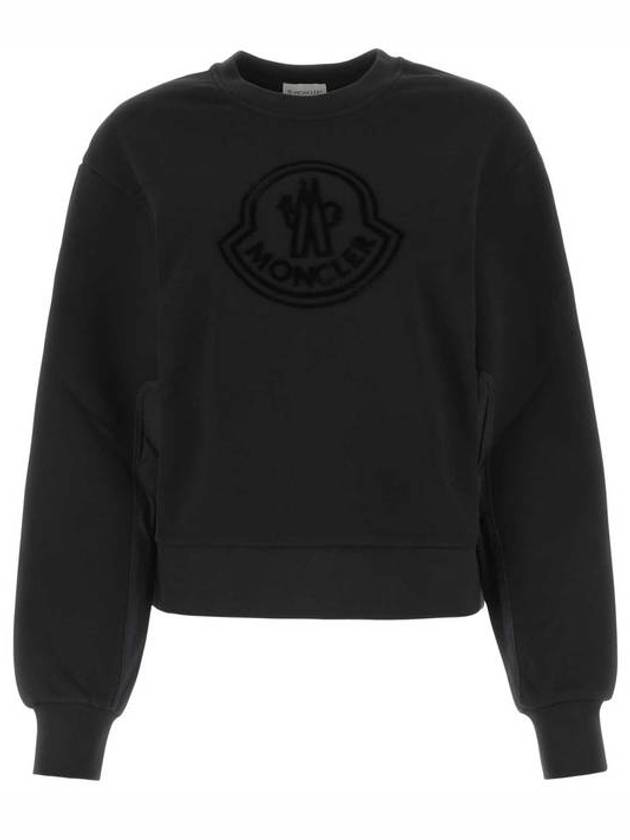 Women's Logo Sweatshirt Black - MONCLER - BALAAN 3