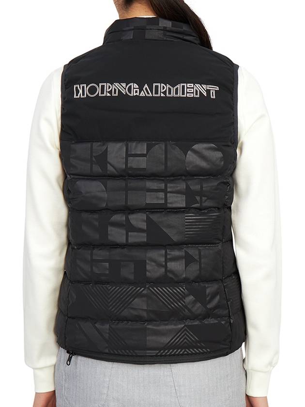 Women's Logo Down Vest Black - HORN GARMENT - BALAAN 6