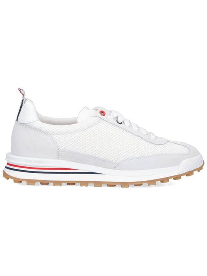 Fine Kid Suede Tech Runner White - THOM BROWNE - BALAAN 2