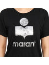 Koldi Linen Short Sleeve T-Shirt Black - ISABEL MARANT ETOILE - BALAAN 9