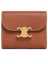 Triomphe Small Half Wallet Tan - CELINE - BALAAN 1