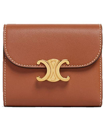 Triomphe Small Half Wallet Tan - CELINE - BALAAN 1