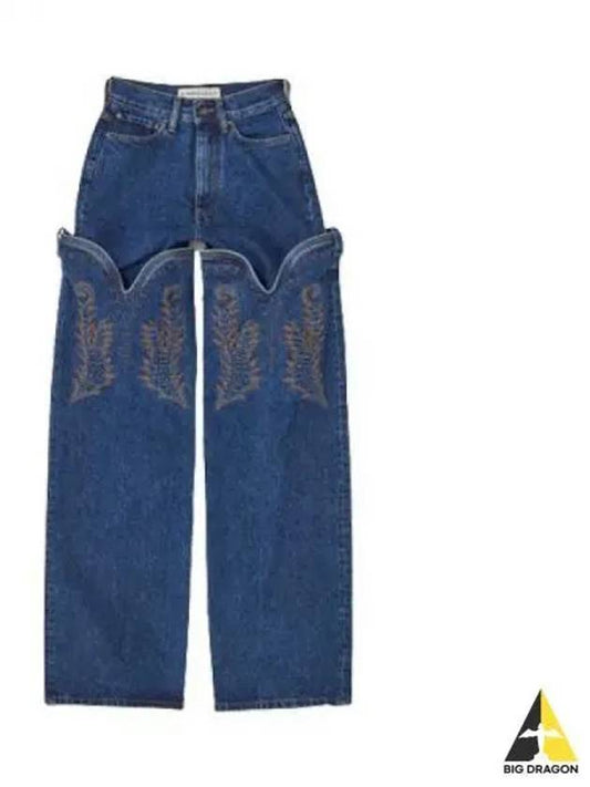 Y PROJECT Women s Cowboy Cuff Denim Jeans JEAN36 D22 - Y/PROJECT - BALAAN 1