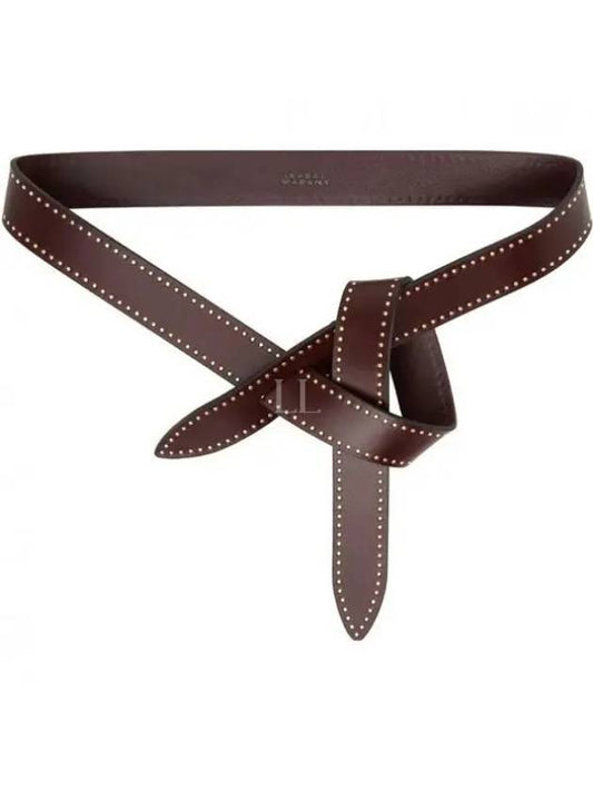 Lecce Knotted Leather Belt Red - ISABEL MARANT - BALAAN 2