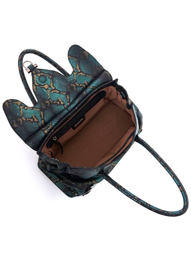 Suri Flap Satchel Tote Bag Phthalo Green - DONIRAY - BALAAN 4