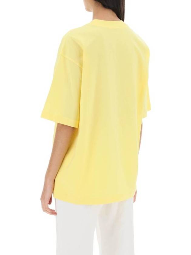 Logo Lettering Boxy Fit Short Sleeve T-Shirt Yellow - MARNI - BALAAN 4