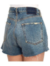 Low Cut Hem Denim Cotton Shorts Blue - MAISON MARGIELA - BALAAN 11