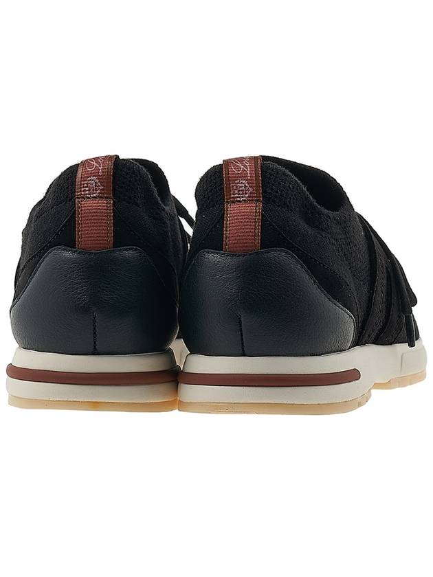 360 LP Flexy Walk Low Top Sneakers Black - LORO PIANA - BALAAN 5