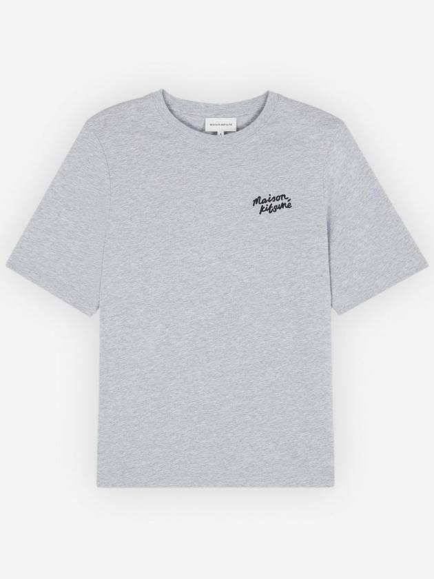 Handwriting Logo Cotton Short Sleeve T-Shirt Grey - MAISON KITSUNE - BALAAN 2