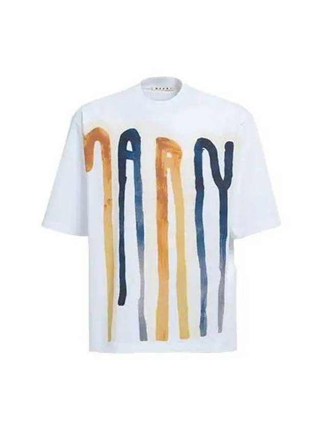 T shirt dripping logo short sleeve white - MARNI - BALAAN 1