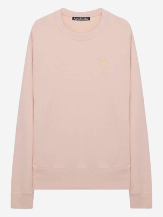 Face Patch Crew Neck Sweatshirt Powder Pink - ACNE STUDIOS - BALAAN 2