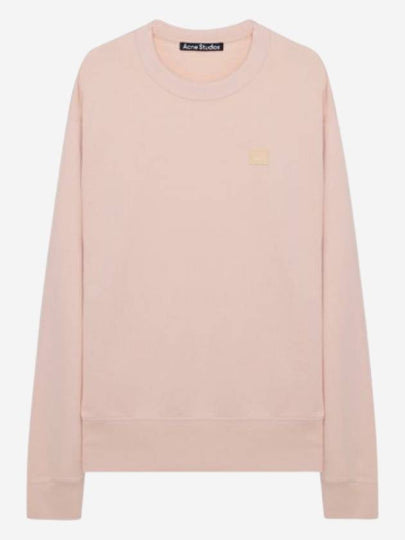 Face Patch Crew Neck Sweatshirt Powder Pink - ACNE STUDIOS - BALAAN 2