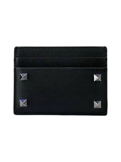 Rockstud Card Wallet Black - VALENTINO - BALAAN 2